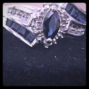 Diamond and Sapphire ring size 7